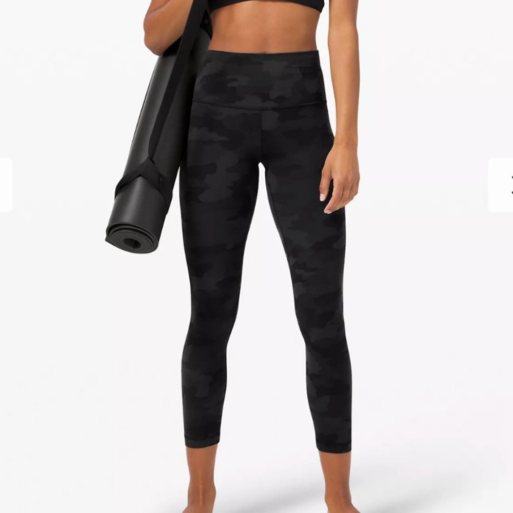Black Camo Lululemon Align Leggings 25"